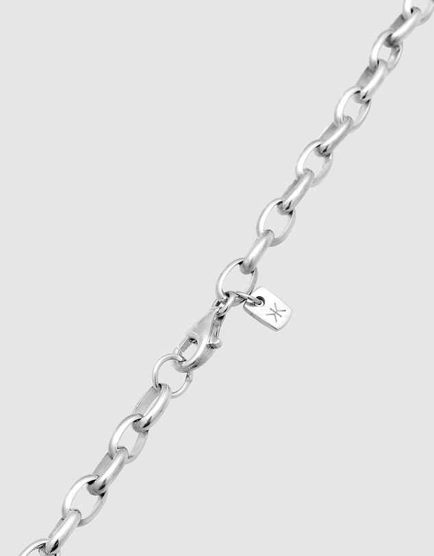 Kuzzoi - ICONIC EXCLUSIVE - Necklace Male Round Chain 925 Sterling Silver Bicolor