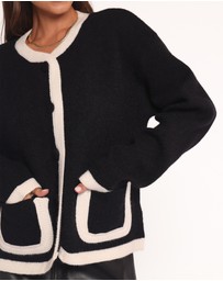 Petal & Pup - Orabelle Contrast Hem Cardigan - Black