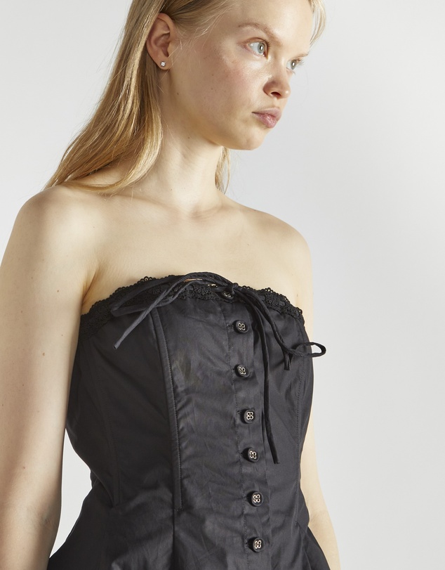 Glamorous - Bandeau button down mini dress