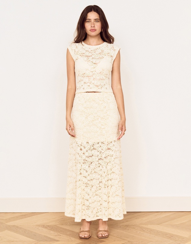 MINKPINK - Ophelia Lace Micro Tee