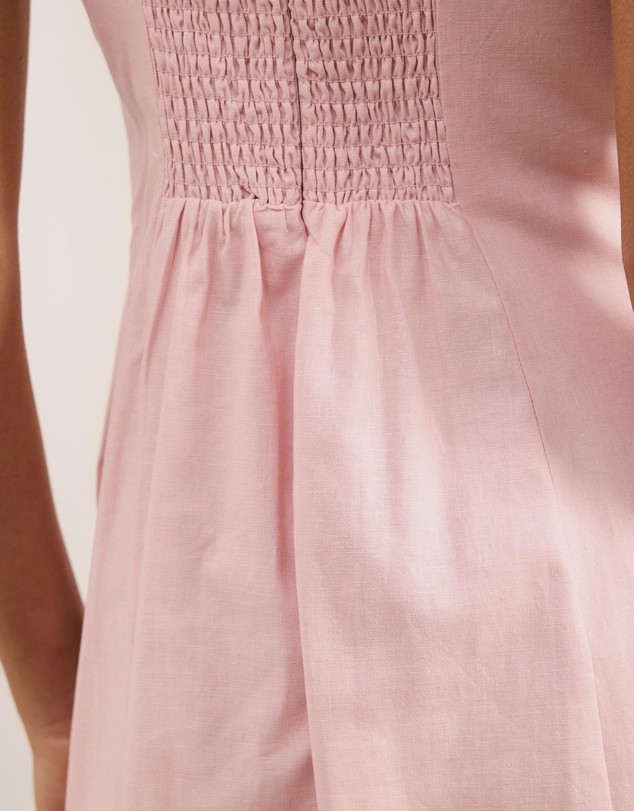 Atmos&Here - Pippa Sleeveless Linen Blend Midi Dress