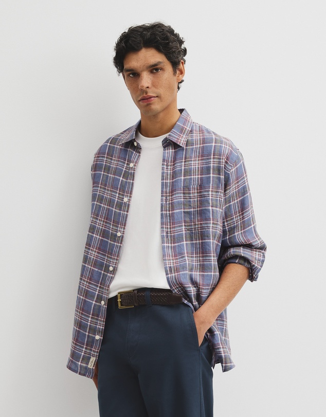 Country Road - Regular Fit Linen Check Shirt