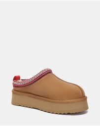 EVERAU - Australian Shepherd Ugg Tay Platform Cow Suede Upper House Shoes