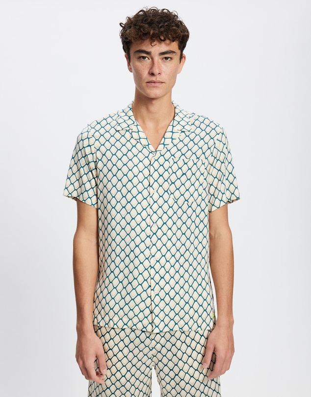 Scotch & Soda - Regular Fit Short Sleeve AOP Viscose Shirt