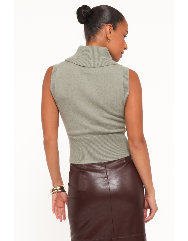 Petal & Pup - Jody Sleeveless Knit Top - Khaki