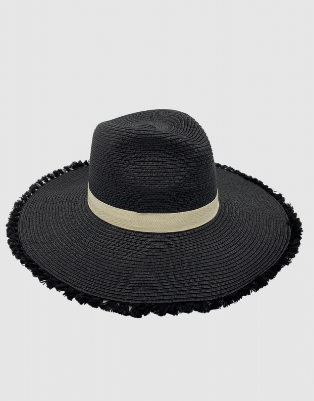 Jacaru - Jacaru 1868 Wide Brim Ladies Hat Black