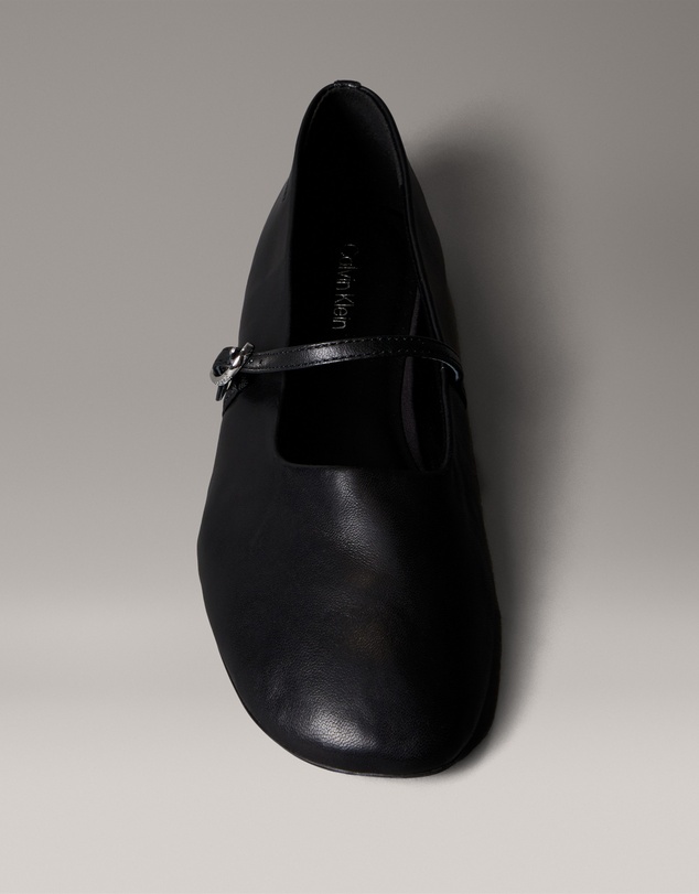 Calvin Klein - Leather Square Toe Ballerinas