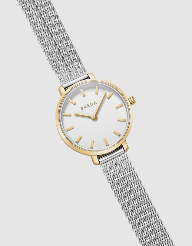 Breda - Beverly Tethered Gold and Stainless Steel Metal Bracelet Watch, 25MM