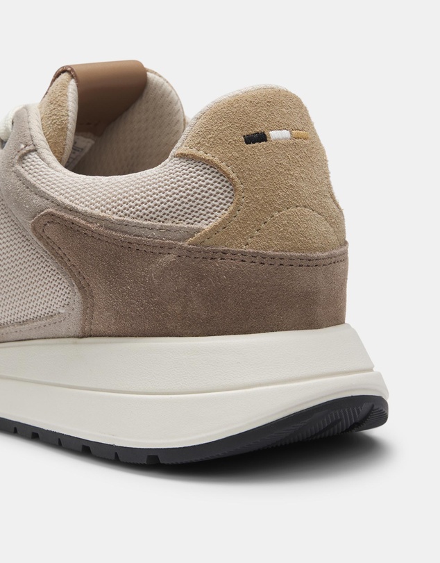 BOSS - Vinston Double B Monogram Suede Trainers - Men's