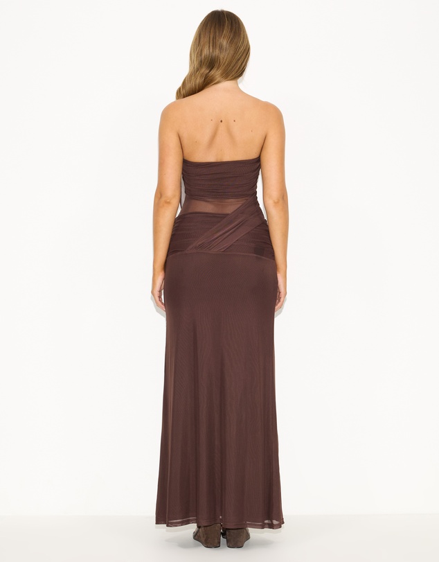 Dazie - Sumi Mesh Strapless Maxi Dress