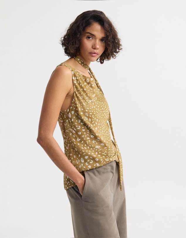Oxford - Katrine Bambi Print Scarf Top