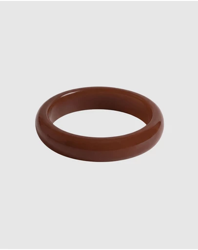 HOUSE OF SLANI - Brown Tilly Resin Bangle Bracelet