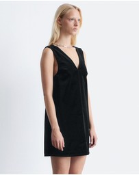& Other Stories - V-Neck Velvet Mini Dress