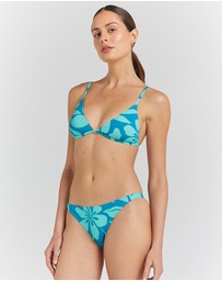 Poolside Paradiso - Baja Bralette Tri Bikini Top - Ocean