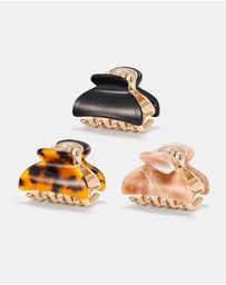 Mestige - Jet Set Mini Acetate Claw Hair Clip - 6 Pack
