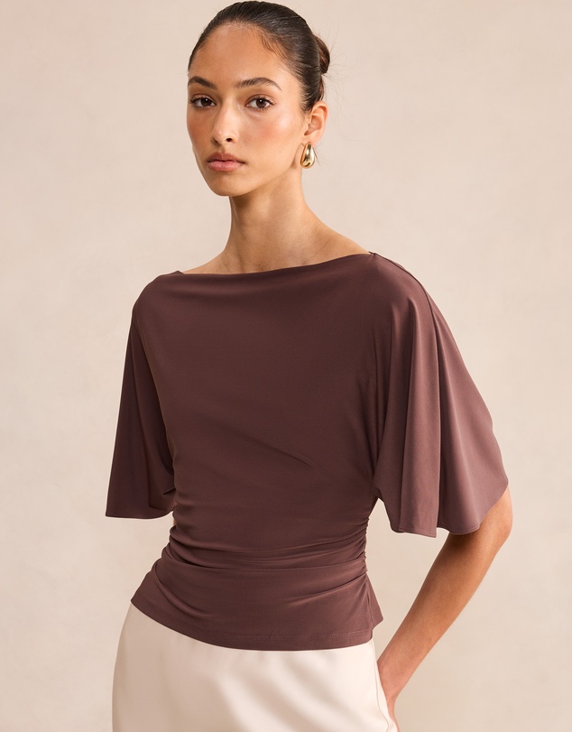 Forever New - Paige Flutter Sleeves Tie Back Top