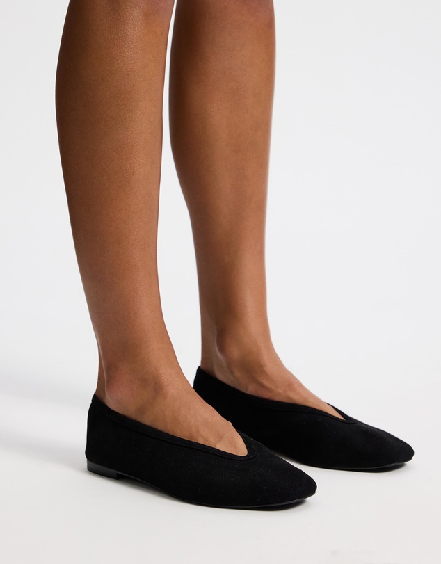 AERE - Tori Suede Ballet Flats