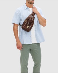 Republic of Florence - Valerio Brown Leather Sling Bag