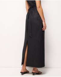 AERE - Kaili Linen Square Neck Maxi Dress