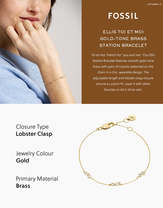 Fossil - Ellis Toi Et Moi Gold-Tone Bracelet