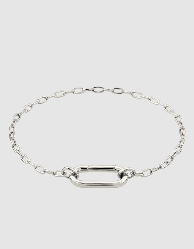 Elli Jewelry - Carabiner Paperclip Chain Bracelet in 925 Silver