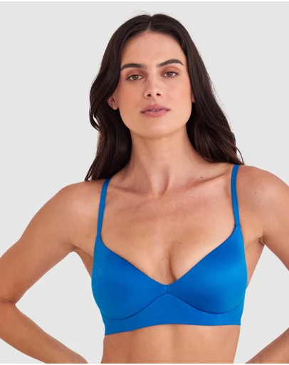 Bras N Things - Body Bliss Plunge Wirefree Push Up - Teal