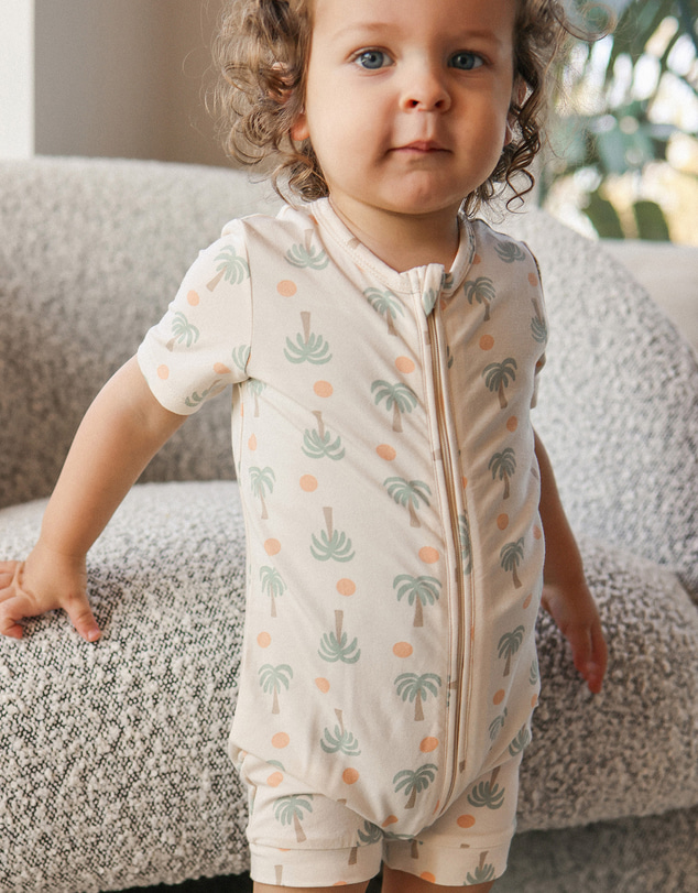 Kynd Baby - Essential Short Sleeve Onesie in Palm Sunset