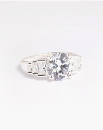 Lovisa - Silver Plated Cubic Zirconia Solitaire Ring