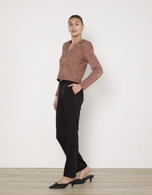 Cirkular - Pre-Loved - Scanlan Theodore Metallic Rose Gold Top