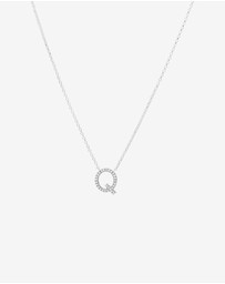 Michael Hill - Q Initial Necklace with 0.10 Carat TW of Diamonds in 10kt White Gold