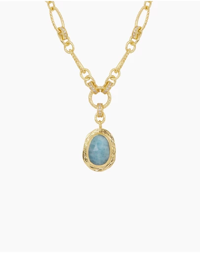 Bianc - Bloom Necklace Milky Aquamarine