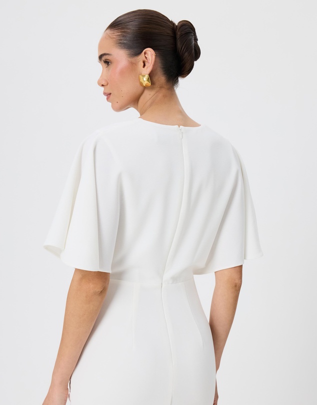 Tussah - Vivian Flutter Sleeve Ruffle Detail Midi Dress