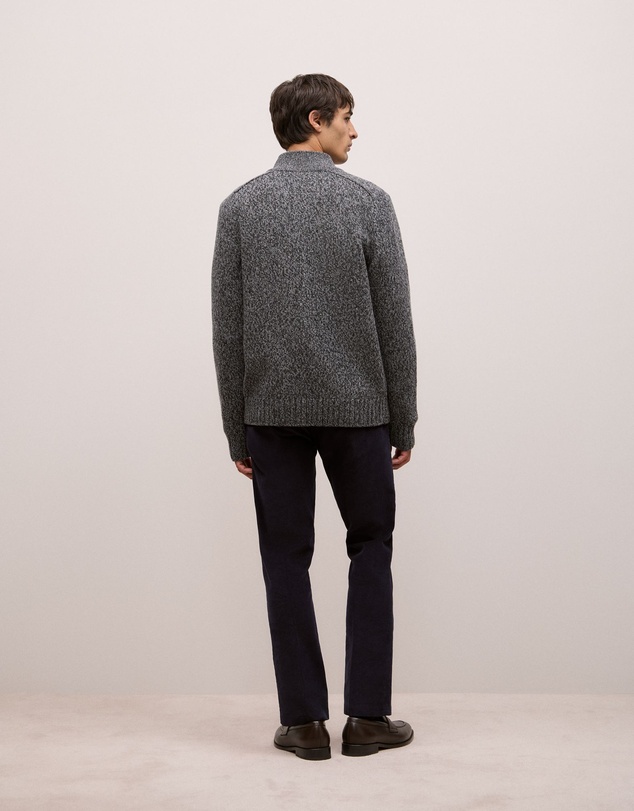 Trenery - Mouline Zip Through in Charcoal Melange