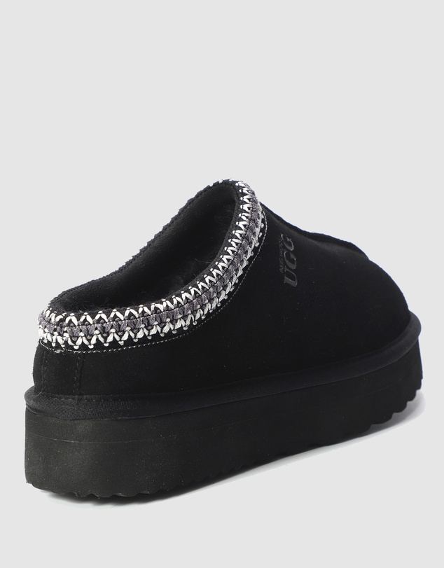 AusWooli Ugg Boots - Mentone Sheepskin Wool Ankle Braid Platform Slippers