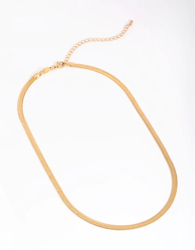 Lovisa - Waterproof Gold Plated Stainless Steel Herringbone Necklace
