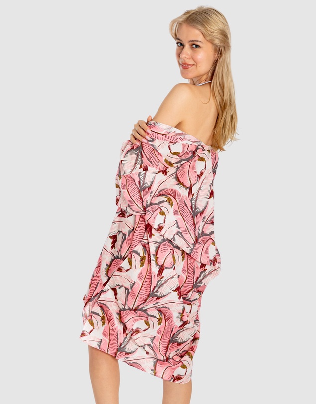 Sant And Abel - Women's Martinique® Pink Banana Leaf Cover Up