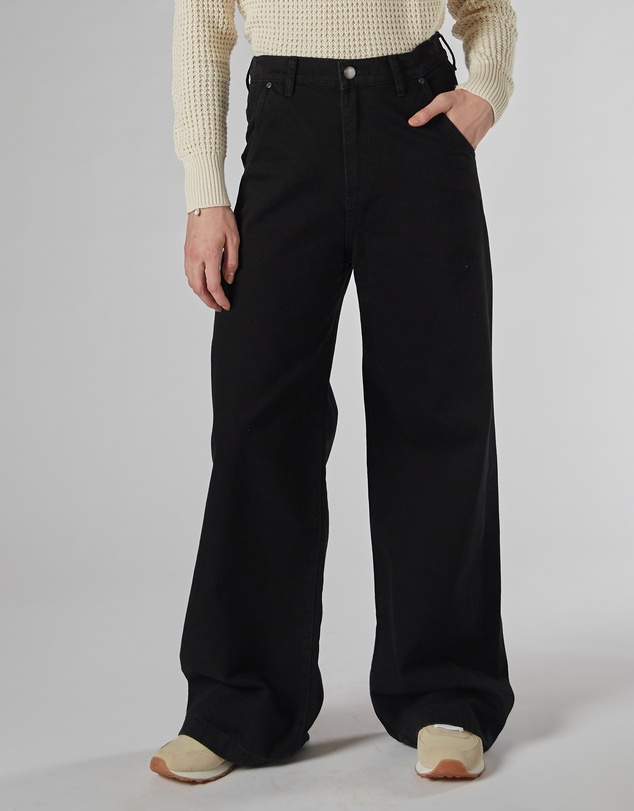 DRICOPER DENIM - Mila Black Mid Rise Palazzo Jeans