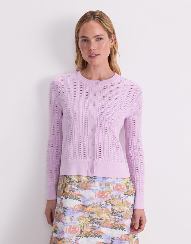 Sportscraft - Elka Cable Pointelle Cardigan