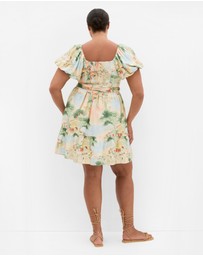 City Chic - Laurena Sardinia Print Mini Dress