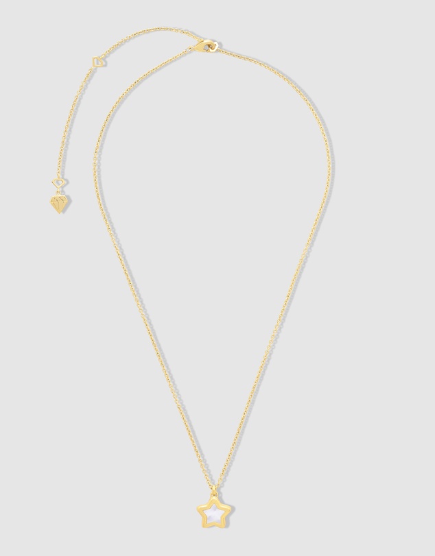 Wanderlust + Co - Star Pearl & Gold Locket Necklace