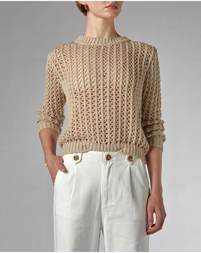 DRICOPER DENIM - Keely Crochet Knit Sweater
