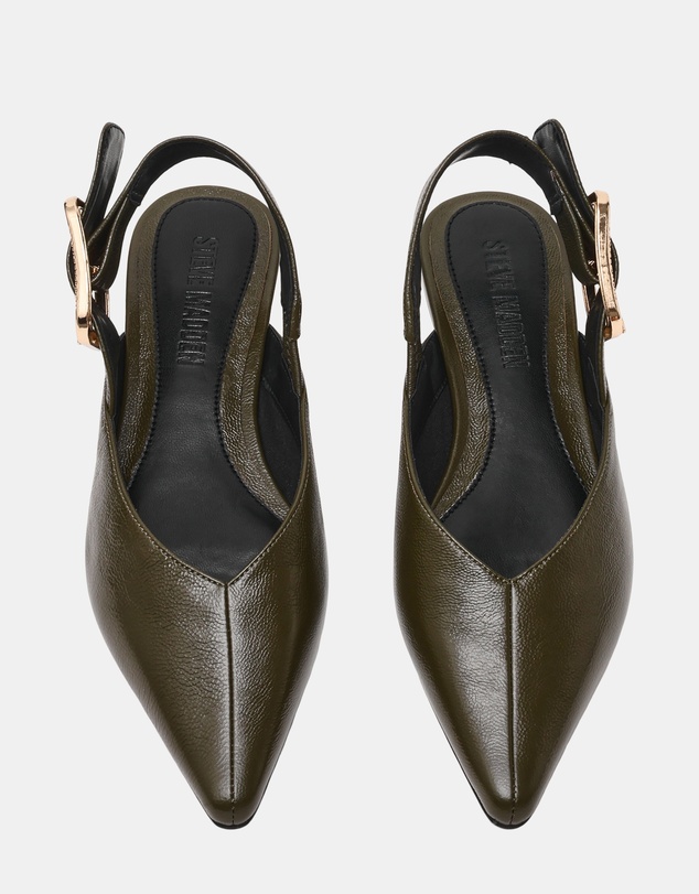 Steve Madden - Sianna Olive Leather Flats