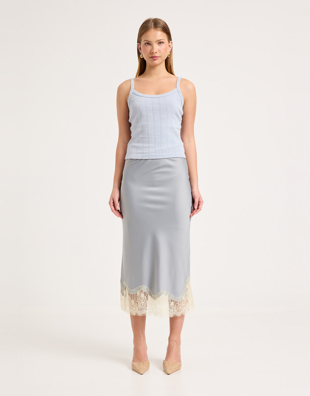 Rolla's - Rue Midi Skirt - Dusty Blue