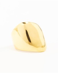 Lovisa - Waterproof Gold Plated Stainless Steel Statement Rectangle Ring