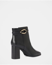 Forever New - Rosanna Hardware Trim Heeled Ankle Boots