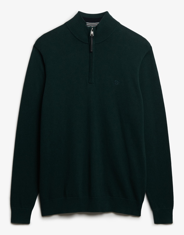 Superdry - Slim Fit Essentials Cotton Half Zip