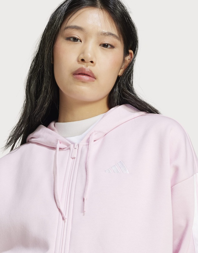 adidas Sportswear - Essentials 3-Stripes Full-Zip Fleece Hoodie Womens