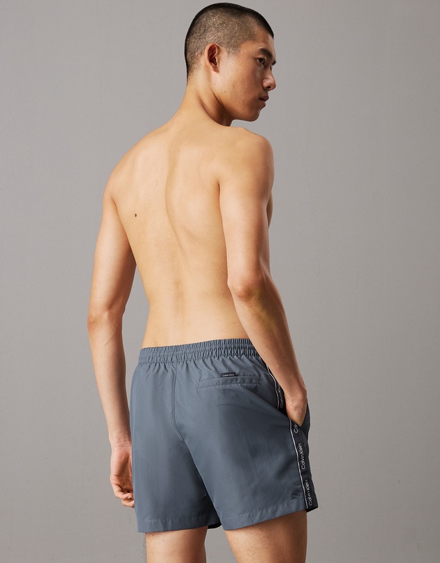 Calvin Klein - Logo Tape Medium Drawstring Swim Shorts