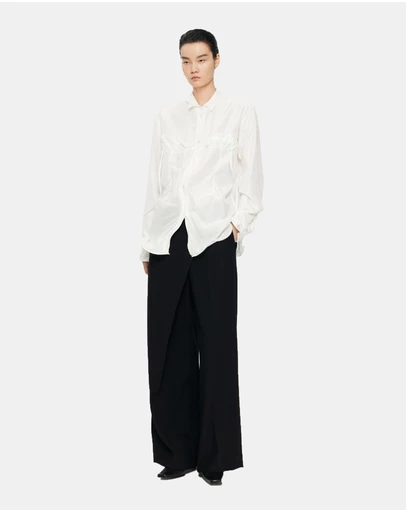 JNBY - JNBY Loose Fitting Long-Sleeved Silk Shirt