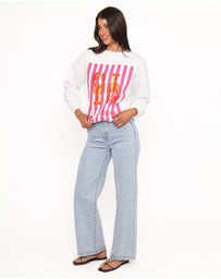 Petal & Pup - Goodwin Lobster Sweatshirt - White